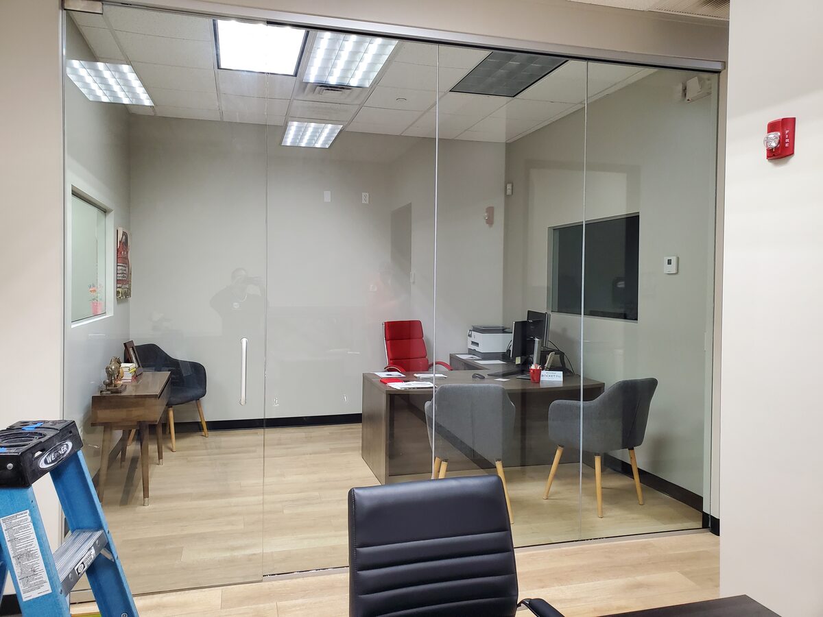 Commercial storefront glass wall in Phoenix