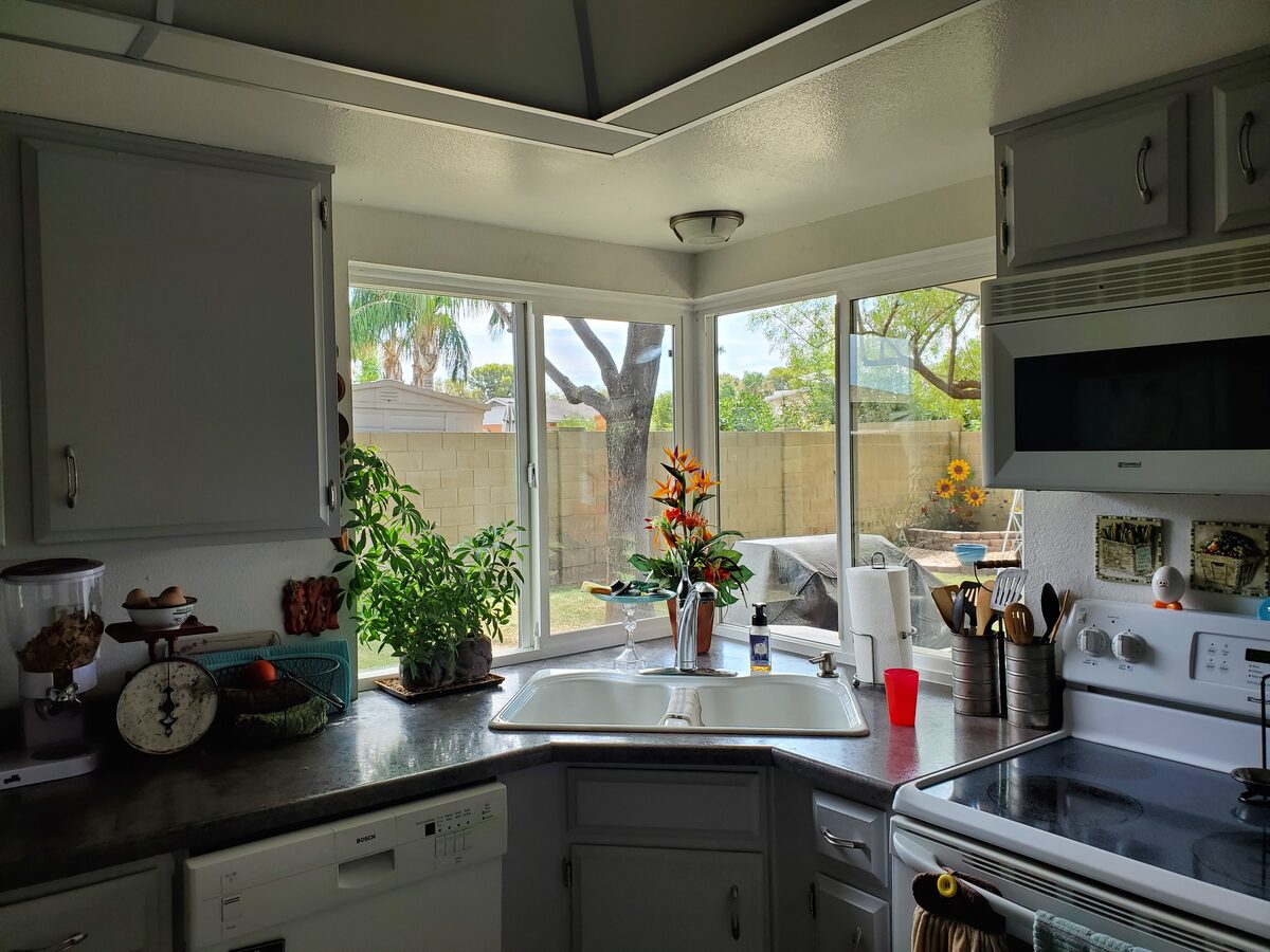 New vinyl windows in a Phoenix kitchen